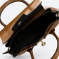 RUTH Leather Top Handle Bag - Cognac