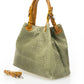Leather Shoulder Bag 9991 - Olive