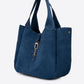 AMELIE Leather Top Handle Bag - Blue