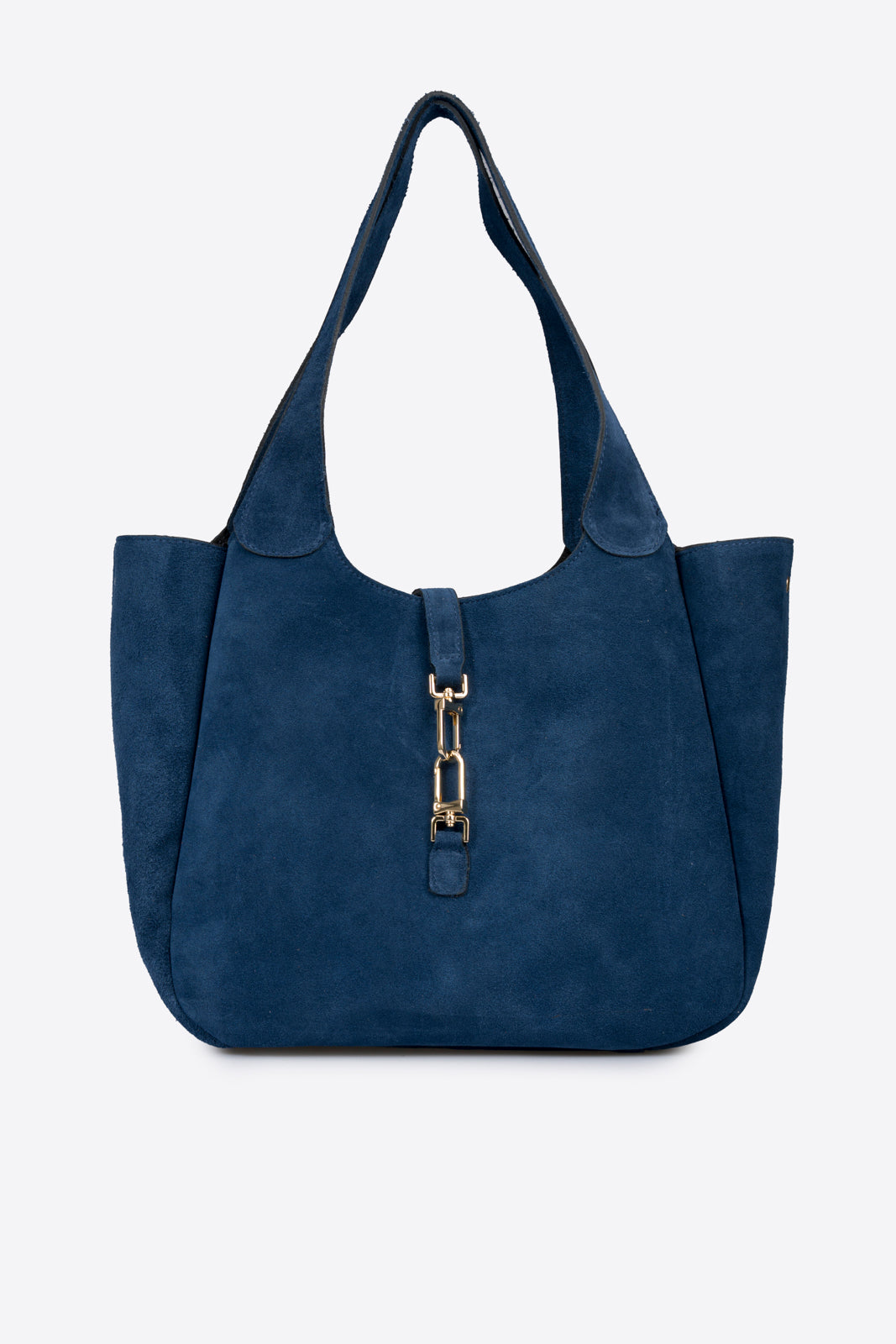 AMELIE Leather Top Handle Bag - Blue