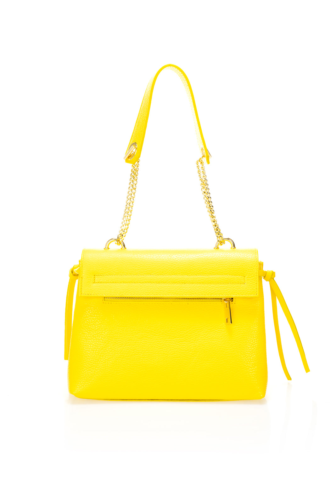 Leather Top Handle Bag 2275 - Yellow