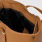 RAINA Leather Top Handle Bag - Cognac