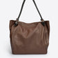 VINNIE Leather Shoulder Bag - Brown