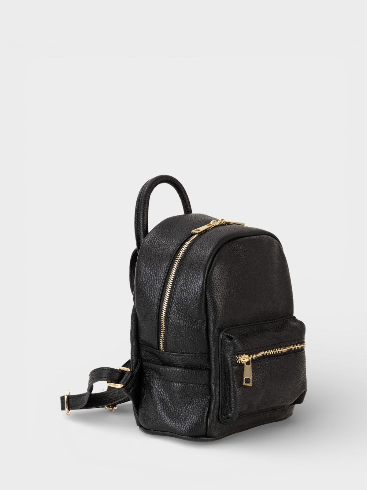 Leather Backpack 1205 - Black
