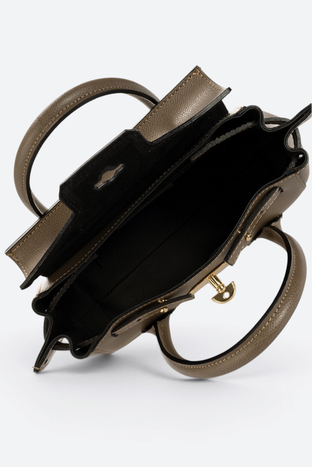RUTH Leather Top Handle Bag - Fango