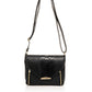 Leather Crossbody Bag 7069 - Black