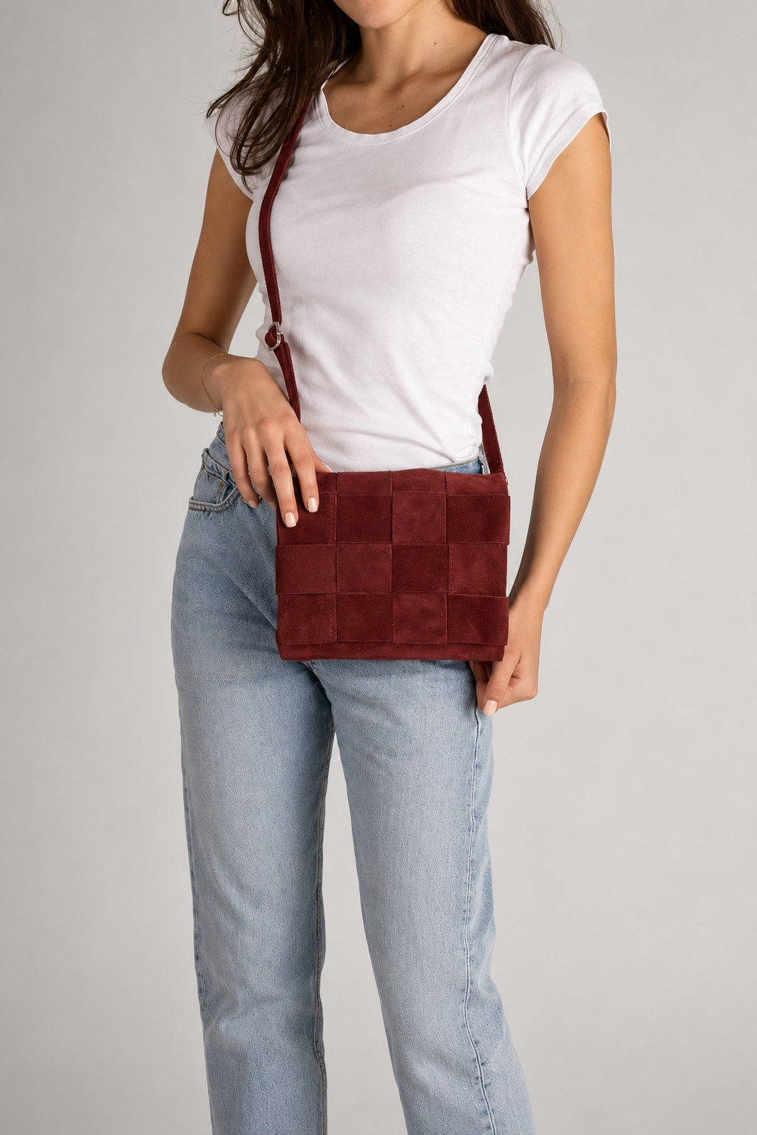 HAILEY Leather Crossbody Bag - Brown