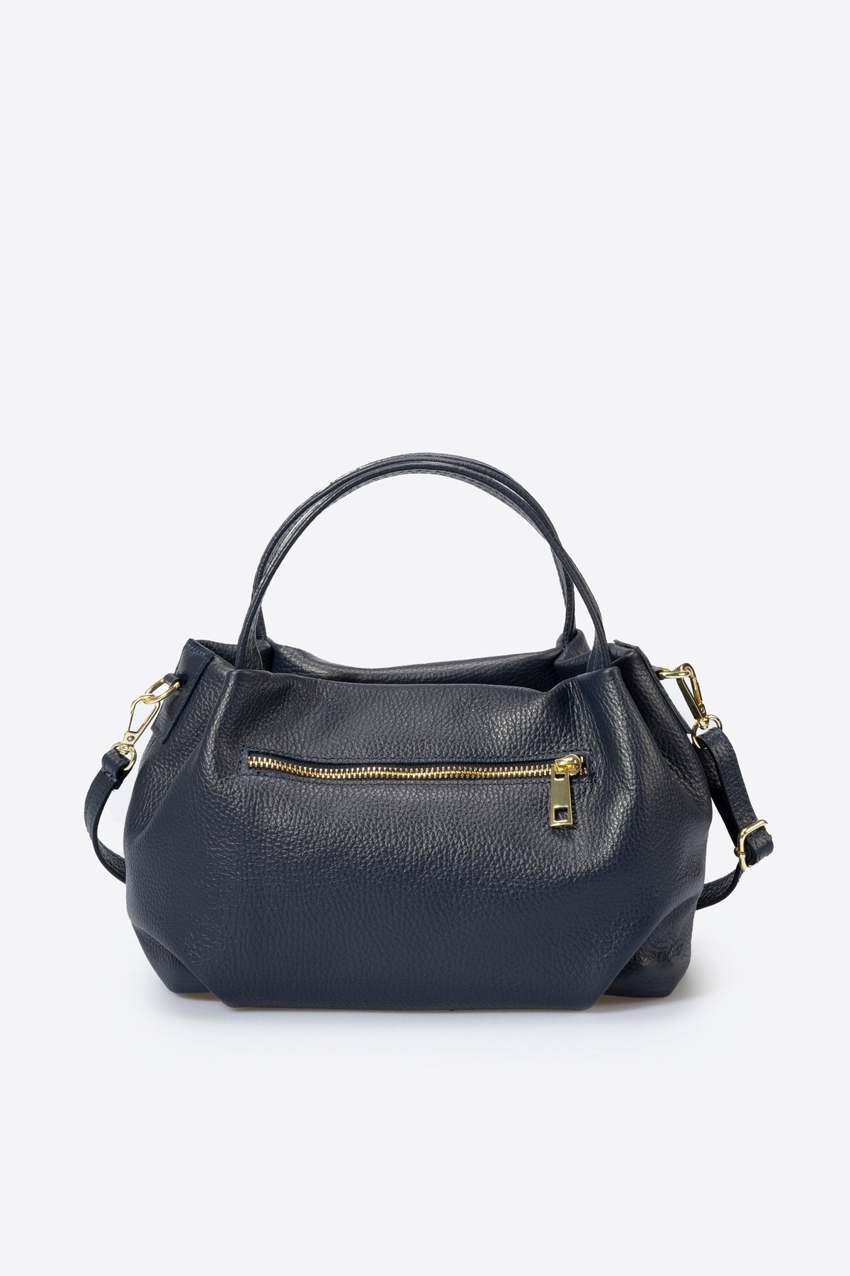 MAYA Leather Top Handle Bag - Blue