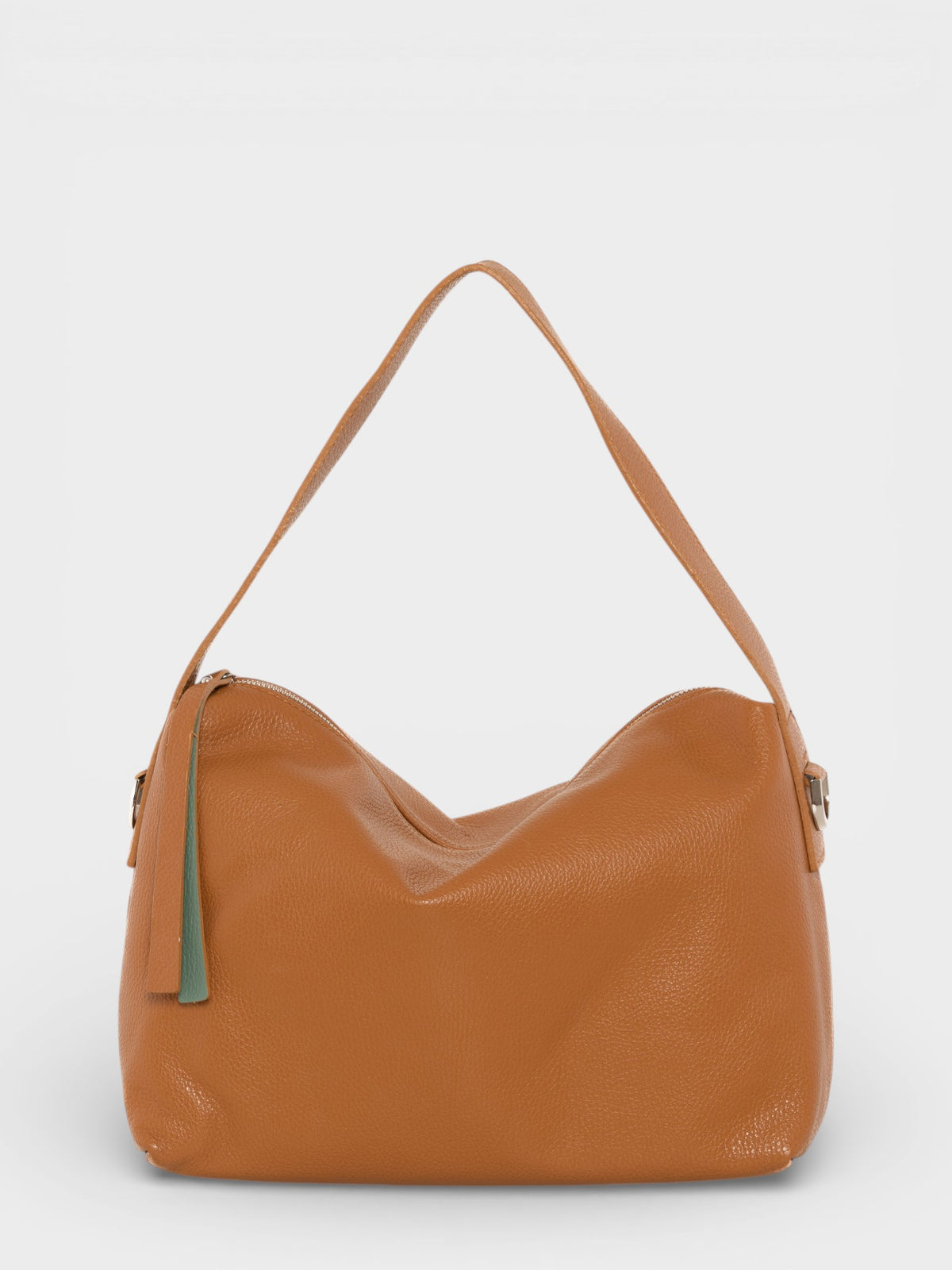Leather Backpack 1076 - Camel + Menta