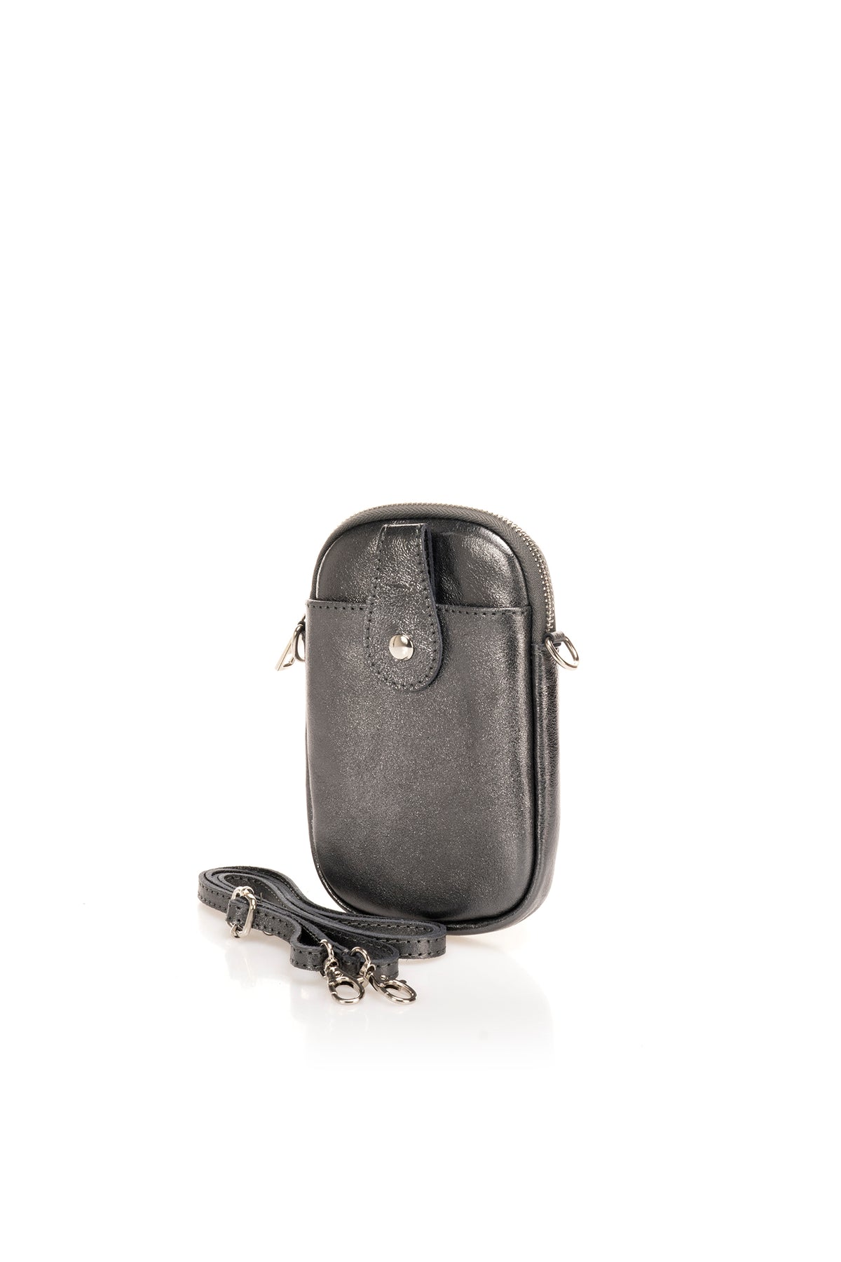 Leather Crossbody Bag 6951 - Antracite