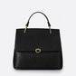 NELL Leather Top Handle Bag - Black