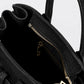 LIESEL Leather Top Handle Bag - Black