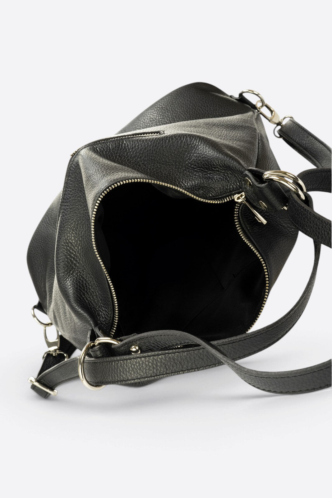 CORDELIA Leather Backpack - Black