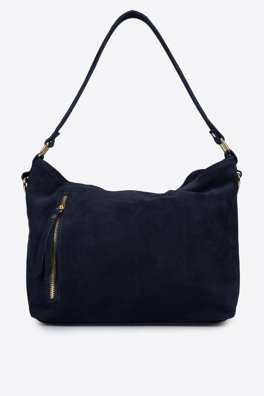 LEONIE Leather Shoulder Bag - Blue