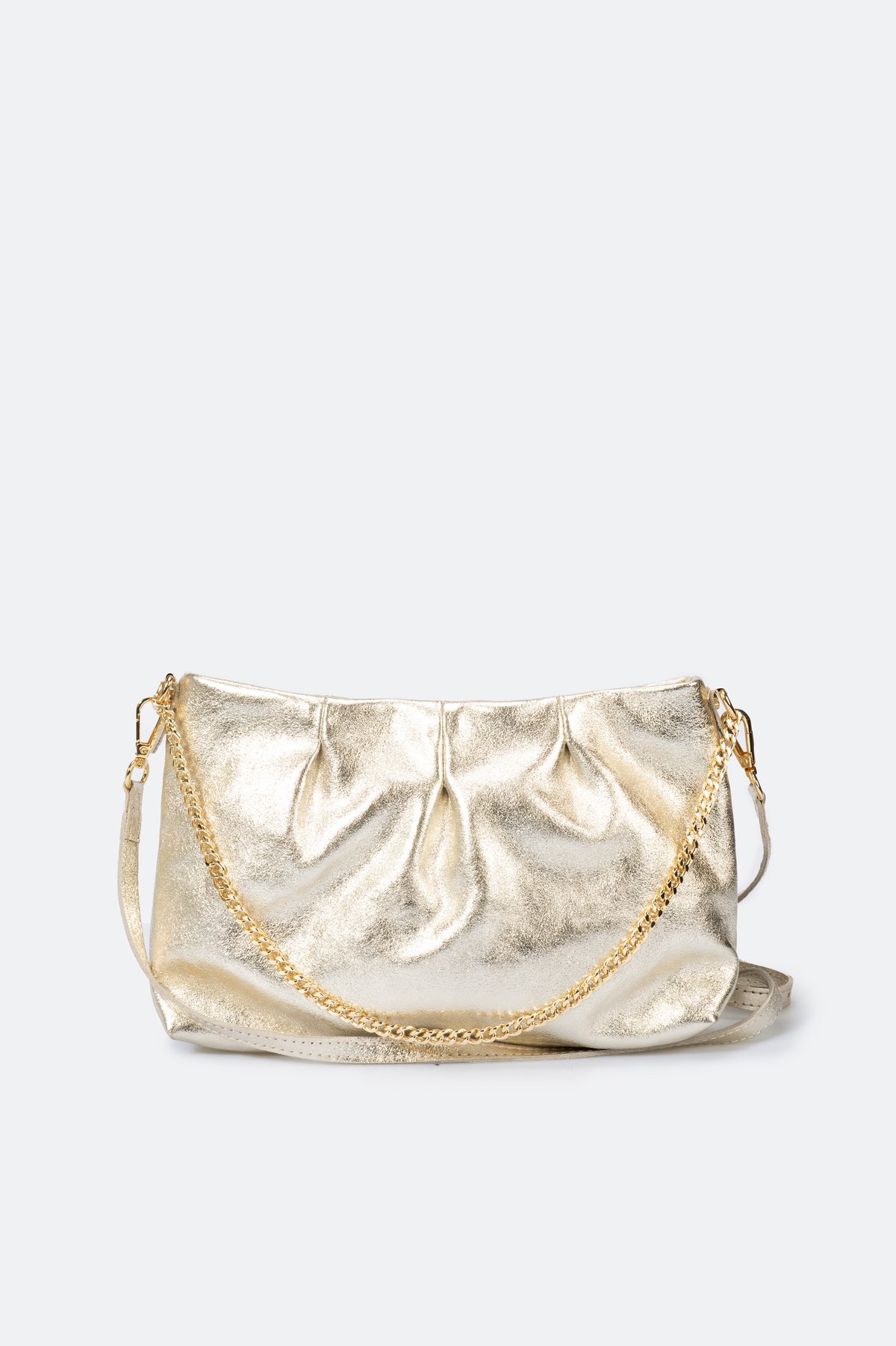 CLIO Leather Crossbody Bag - Platino