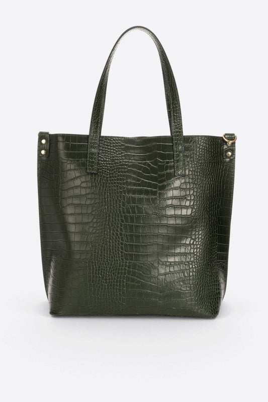 BRENDA Leather Shoulder Bag - Green
