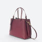 ORIETTA Leather Top Handle Bag - Wine