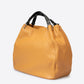 AZALEA Leather Top Handle Bag - Cuoio+Black