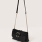 Leather Crossbody Bag 3434 - Black