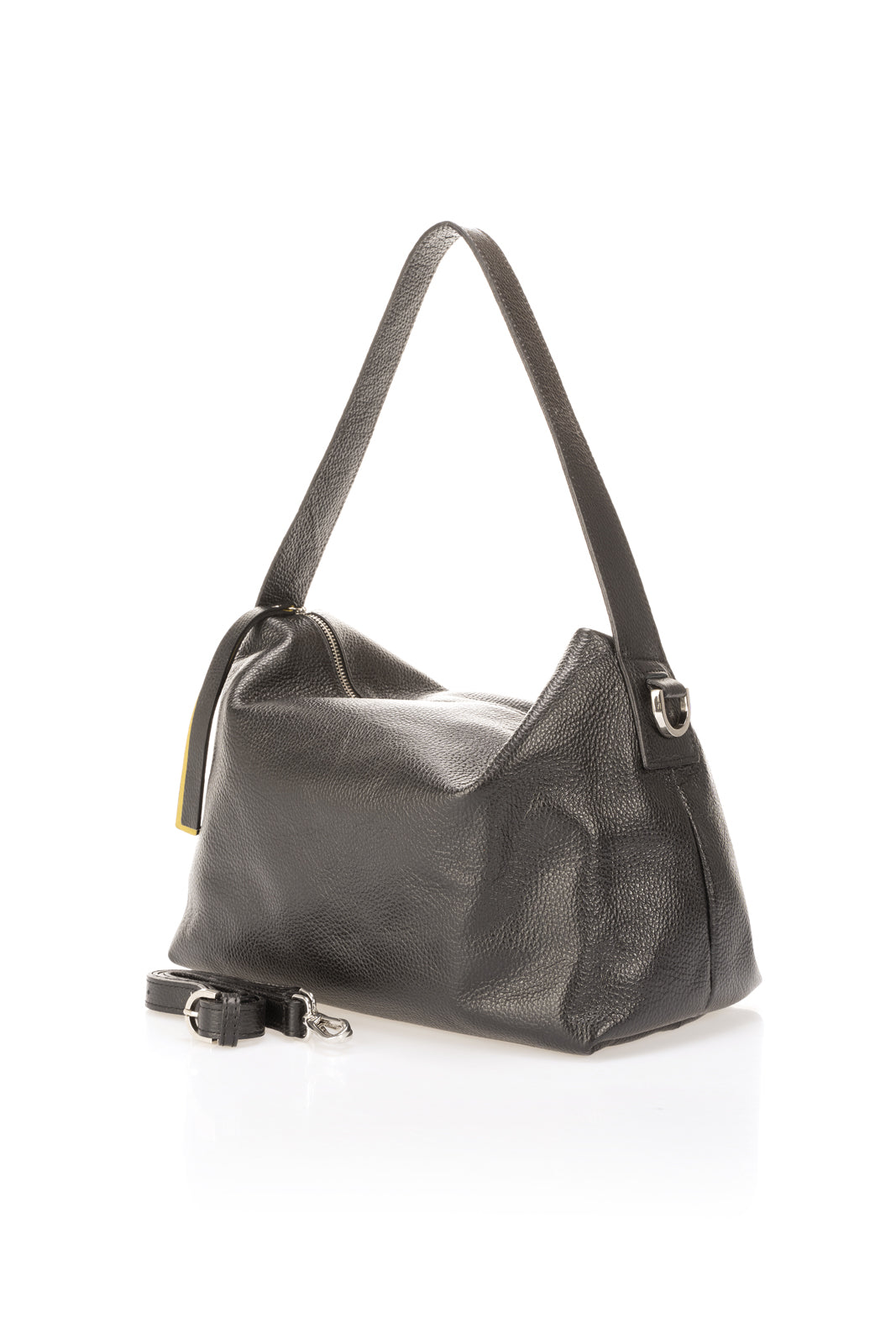 Leather Backpack 1076 - Black+Pistachio