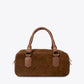 TIANNA Leather Top Handle Bag - Brown