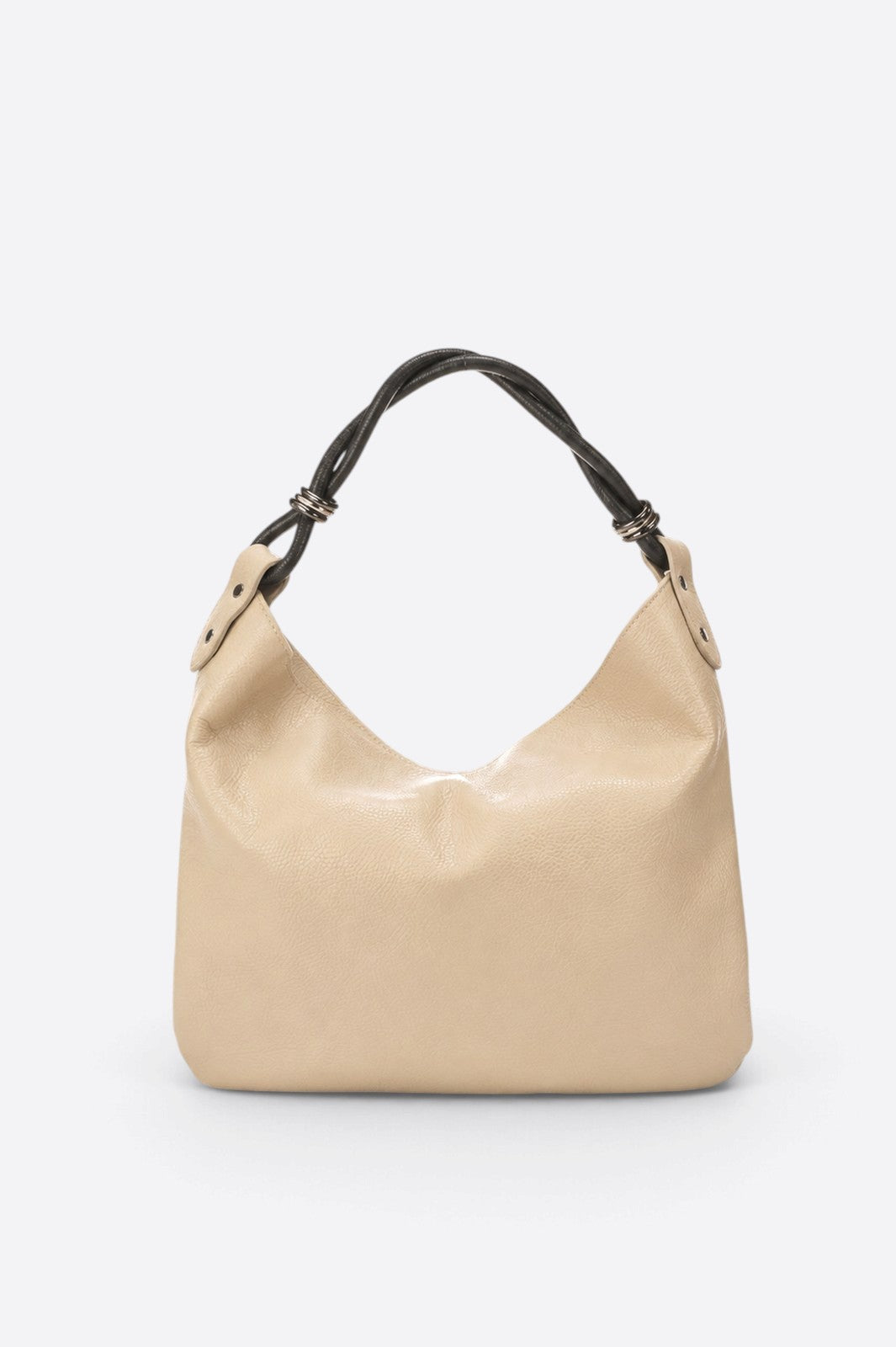 NORA Leather Top Handle Bag - Taupe