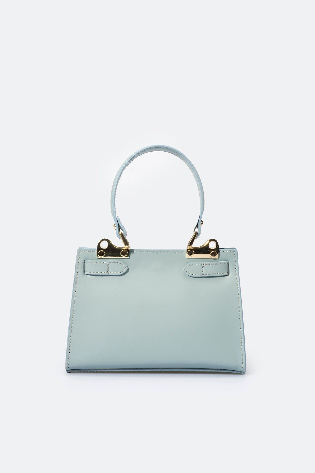 DALIA Leather Top Handle Bag - Cielo