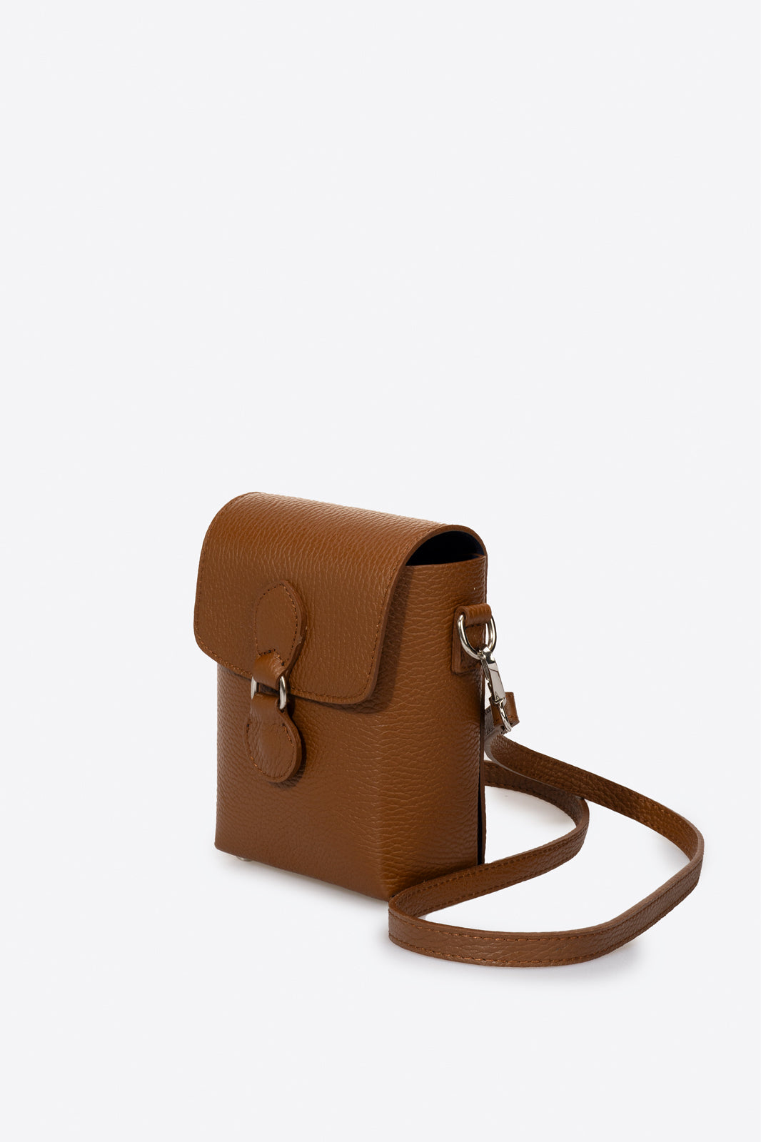 Leather Crossbody Bag 4362 - Cuoio
