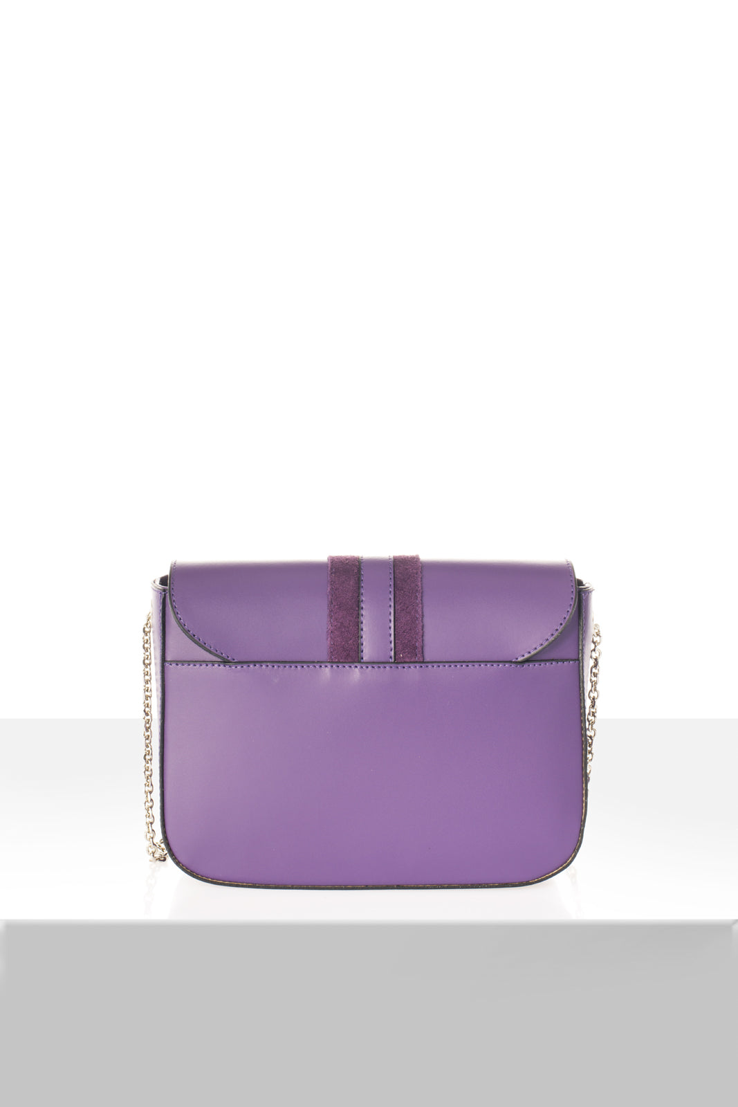 Leather Top Handle Bag 3521 - Violet