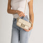 Leather Top Handle Bag 9648 - Beige