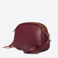 EBE Leather Crossbody Bag - Wine