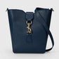 REINA Leather Crossbody Bag - Blue