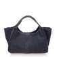 Leather Tote Bag 9914 - Blue