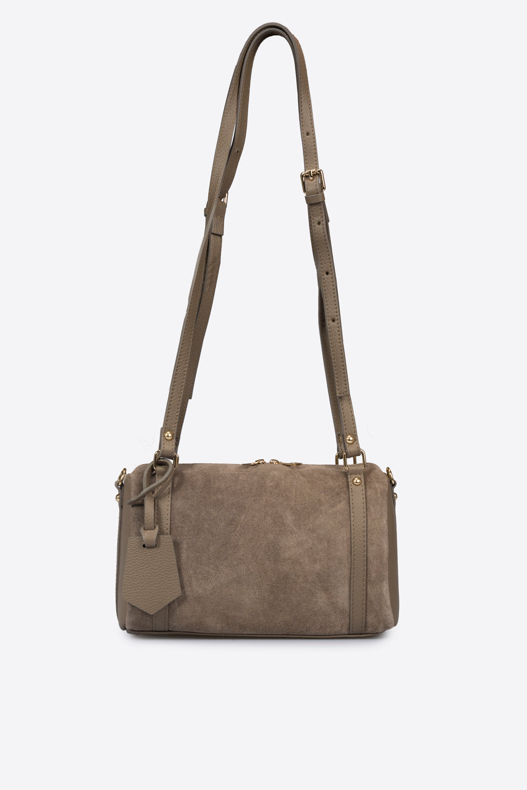 NOOR Leather Bowling Bag - Taupe