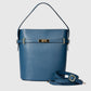 MYRTO Leather Top Handle Bag - Blue