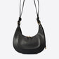 LUNA Leather Top Handle Bag - Black