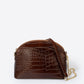 ZENA Leather Crossbody Bag - Brown