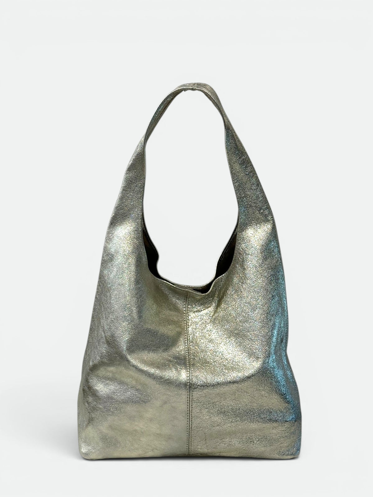 NADIA Leather Top Handle Bag - Gold