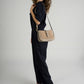 VERA Leather Top Handle Bag - Taupe