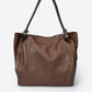 VINNIE Leather Shoulder Bag - Brown