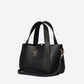 GAIA Leather Top Handle Bag - Black
