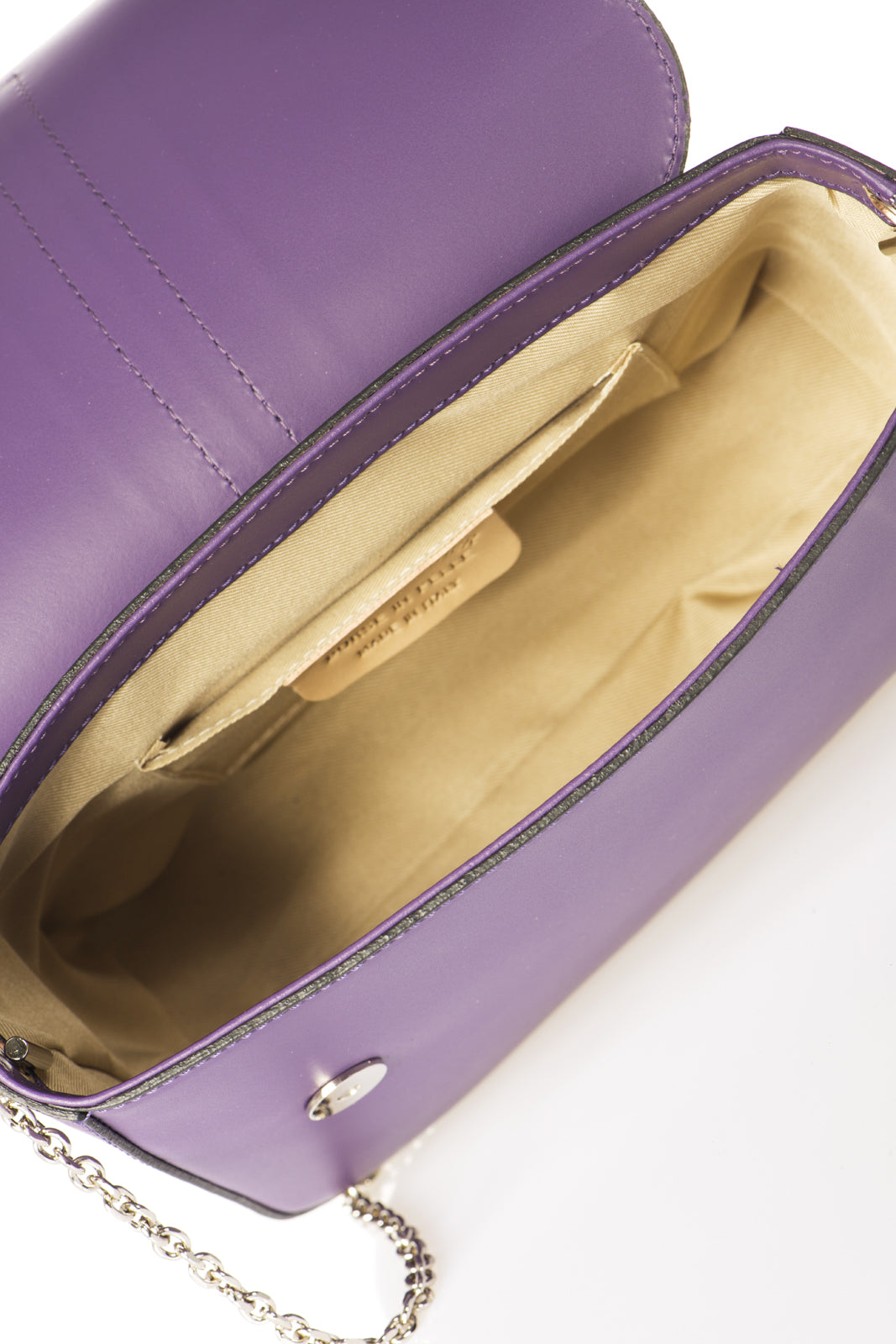 Leather Top Handle Bag 3521 - Violet