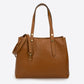 BIANCA Leather Top Handle Bag - Cuoio