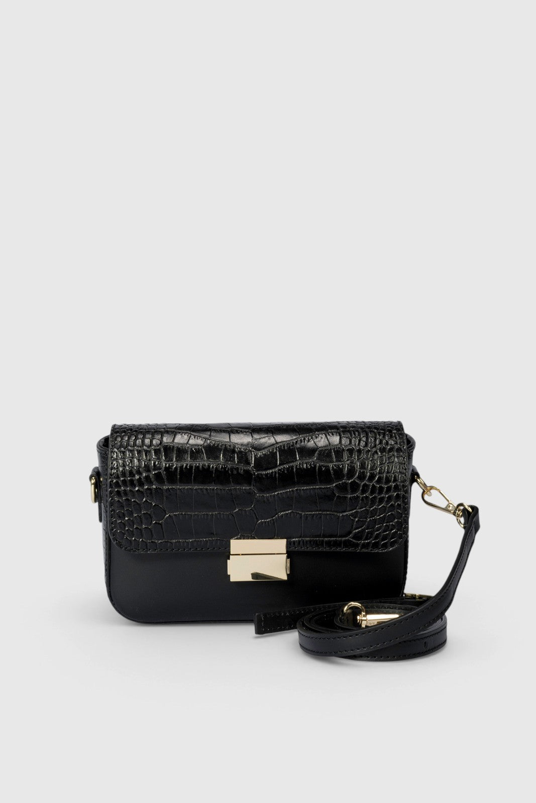 JUNO Leather Crossbody Bag - Nero