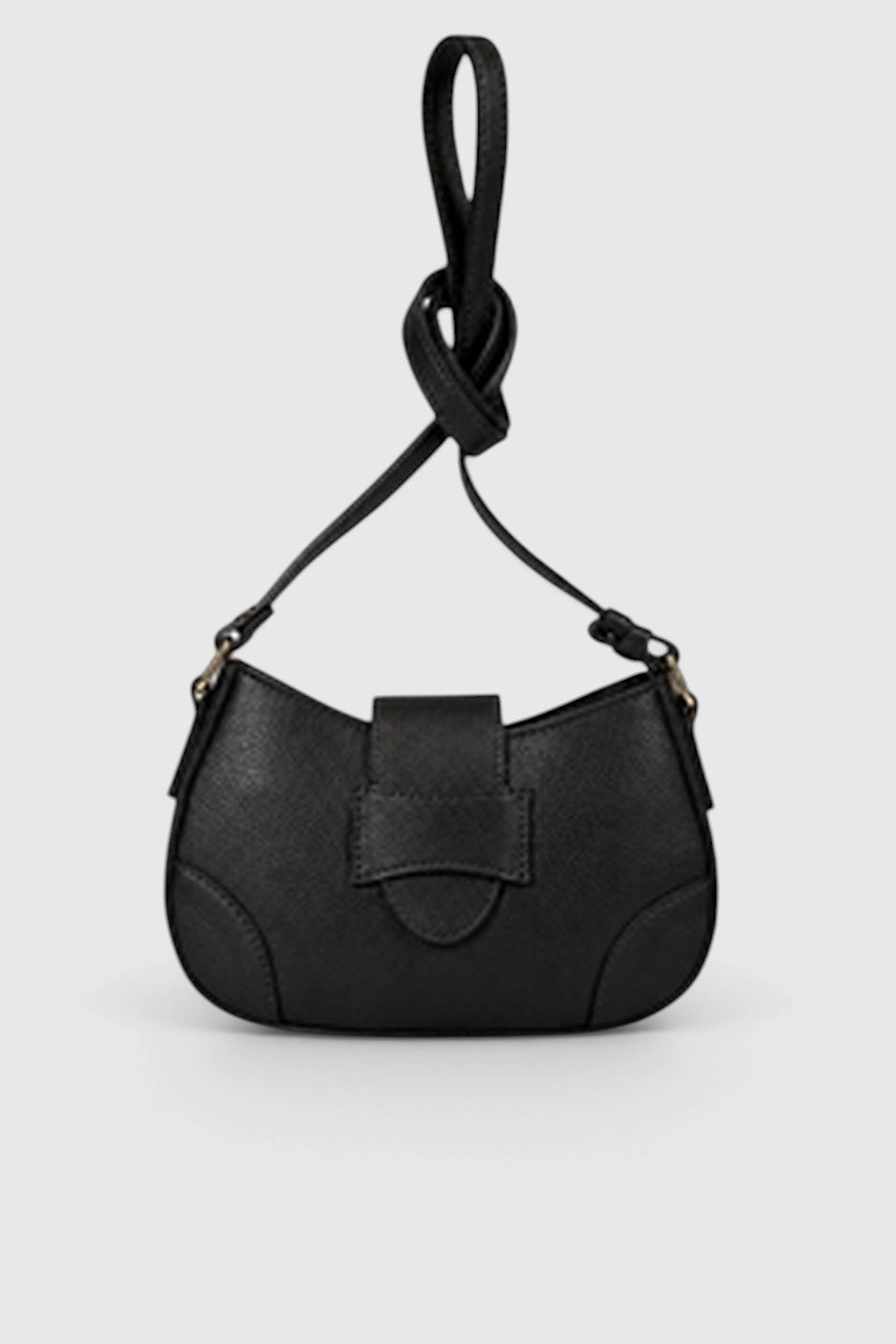 MARLENE Leather Crossbody Bag - Black