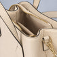MINA Leather Top Handle Bag - Beige