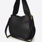 ELEUA Leather Shoulder Bag - Black