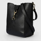 REINA Leather Crossbody Bag - Black