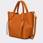GIADA Leather Top Handle Bag - Cognac