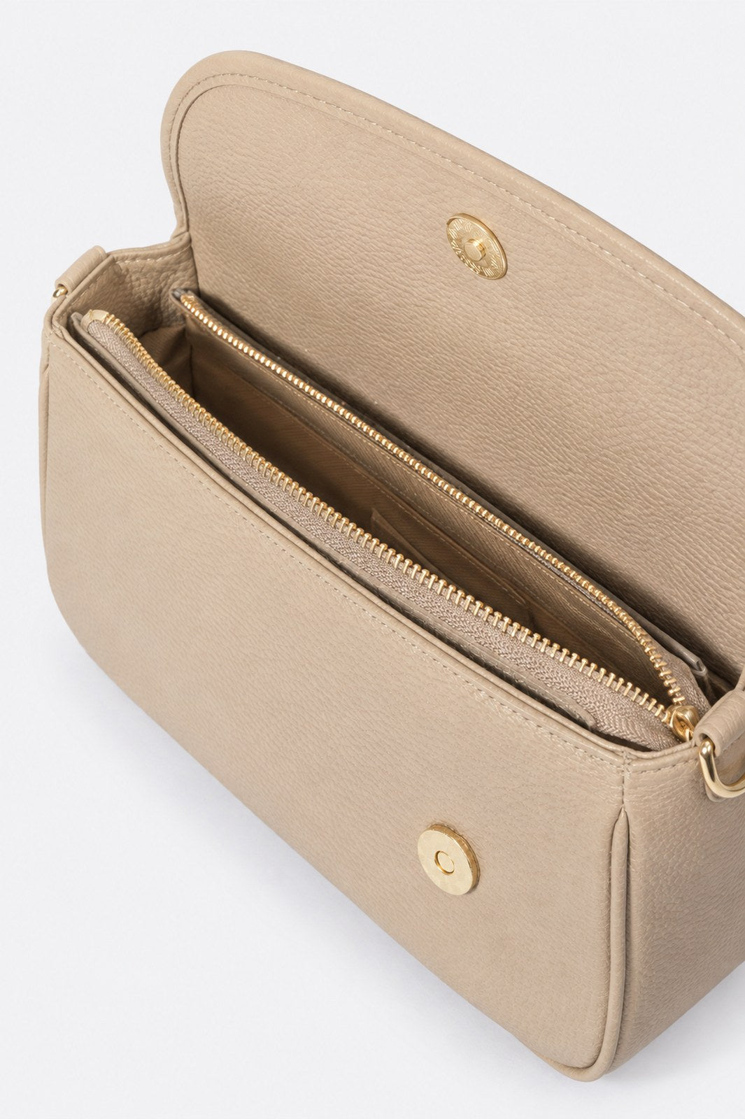 AMALFI Leather Crossbody Bag - Fango
